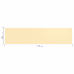 vidaXL Balcony Screen Beige 120x500 cm HDPE Garden Outdoor Privacy Screen - Additional view 4