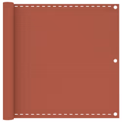 vidaXL Balcony Screen Terracotta 90x500 cm HDPE Fence Outdoor Privacy Screen