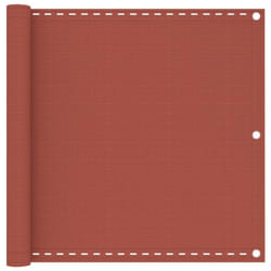 vidaXL Balcony Screen Terracotta 90x500 cm HDPE Fence Outdoor Privacy Screen