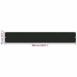 vidaXL Balcony Screen Dark Green HDPE Protective Privacy Fence Outdoor Garden - Additional view 4