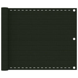 vidaXL Balcony Screen Dark Green HDPE Outdoor Garden Sunshade Privacy Screen