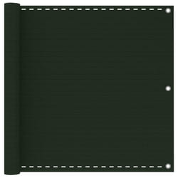 vidaXL Balcony Screen Dark Green 90x500 cm HDPE Outdoor Garden Sun Shelter
