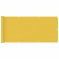 vidaXL Balcony Screen Yellow 75x400 cm HDPE Outdoor Privacy Sunshade Patio