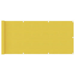 vidaXL Balcony Screen Yellow 75x400 cm HDPE Outdoor Privacy Sunshade Patio