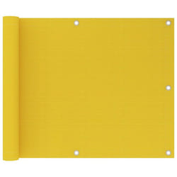 vidaXL Balcony Screen Yellow 75x600 cm HDPE Outdoor Privacy Sunshade Patio