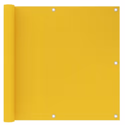 vidaXL Balcony Screen Yellow 90x300 cm HDPE Balcony Privacy Protective Screen