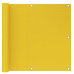 vidaXL Balcony Screen Yellow 90x300 cm HDPE Balcony Privacy Protective Screen