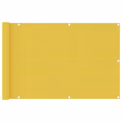 vidaXL Balcony Screen Yellow 90x400 cm HDPE Outdoor Privacy Sunshade Patio