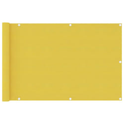 vidaXL Balcony Screen Yellow 90x400 cm HDPE Outdoor Privacy Sunshade Patio