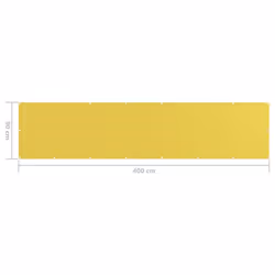 vidaXL Balcony Screen Yellow 90x400 cm HDPE Outdoor Privacy Sunshade Patio - Additional view 4