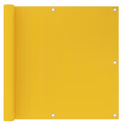 vidaXL Balcony Screen Yellow 90x500 cm HDPE Balcony Privacy Protective Screen