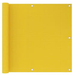 vidaXL Balcony Screen Yellow 90x500 cm HDPE Balcony Privacy Protective Screen