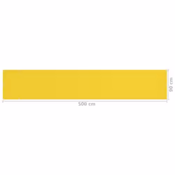 vidaXL Balcony Screen Yellow 90x500 cm HDPE Balcony Privacy Protective Screen - Additional view 4