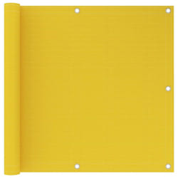 vidaXL Balcony Screen Yellow 90x600 cm HDPE Outdoor Patio Garden Sun Shelter