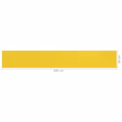 vidaXL Balcony Screen Yellow 90x600 cm HDPE Outdoor Patio Garden Sun Shelter - Additional view 4
