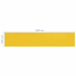 vidaXL Balcony Screen Yellow 120x600 cm HDPE Outdoor Privacy Sunshade Patio - Additional view 4