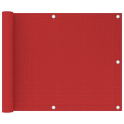 vidaXL Balcony Screen Red HDPE Protective Privacy Sunshade Outdoor Garden