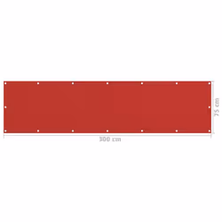 vidaXL Balcony Screen Red HDPE Protective Privacy Sunshade Outdoor Garden - Additional view 4