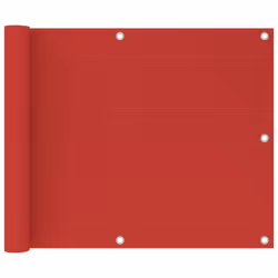 vidaXL Balcony Screen Red 75x500 cm HDPE Outdoor Privacy Protective Sunshade