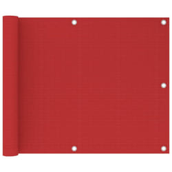 vidaXL Balcony Screen Red 75x500 cm HDPE Outdoor Privacy Protective Sunshade