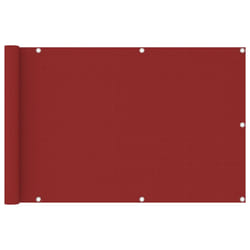 vidaXL Balcony Screen Red 90x400 cm HDPE Outdoor Privacy Protective Sunshade