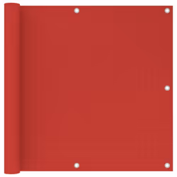 vidaXL Balcony Screen Red 90x500 cm HDPE Outdoor Privacy Protective Sunshade