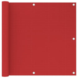 vidaXL Balcony Screen Red 90x500 cm HDPE Outdoor Privacy Protective Sunshade