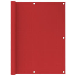 vidaXL Balcony Screen Red 120x500 cm HDPE Balcony Privacy Protective Screen