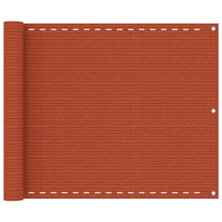vidaXL Balcony Screen Orange 75x300 cm HDPE Garden Outdoor Privacy Screen