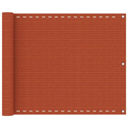 vidaXL Balcony Screen HDPE Outdoor Garden Protective Fence Privacy Sunshade - orange, 75 x 400 cm