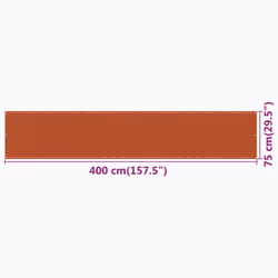 vidaXL Balcony Screen HDPE Outdoor Garden Protective Fence Privacy Sunshade - orange, 75 x 400 cm
