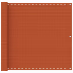 vidaXL Balcony Screen Orange 90x400 cm HDPE Garden Outdoor Privacy Screen