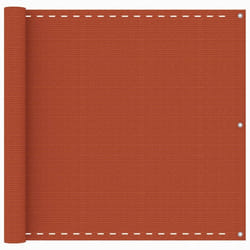 vidaXL Balcony Screen Orange 90x400 cm HDPE Garden Outdoor Privacy Screen