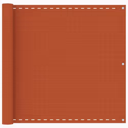 vidaXL Balcony Screen Orange 90x500 cm HDPE Outdoor Privacy Garden Sunshade