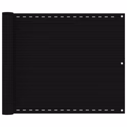 vidaXL Balcony Screen HDPE Outdoor Garden Protective Fence Privacy Sunshade - black, 75 x 400 cm