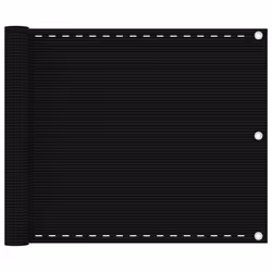 vidaXL Balcony Screen HDPE Outdoor Garden Protective Fence Privacy Sunshade - black, 75 x 500 cm