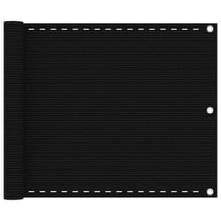 vidaXL Balcony Screen HDPE Outdoor Garden Protective Fence Privacy Sunshade - black, 75 x 500 cm