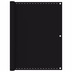 vidaXL Balcony Screen Black 120x300 cm HDPE Privacy Protective Fence Screen
