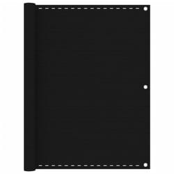 vidaXL Balcony Screen Black 120x400 cm HDPE Garden Outdoor Privacy Screen