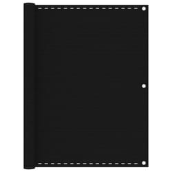 vidaXL Balcony Screen Black 120x500 cm HDPE Outdoor Privacy Garden Sunshade