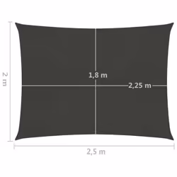 vidaXL Sunshade Sail 160 g/mÂ² Anthracite HDPE Outdoor Canopy Garden Awning - Additional view 5