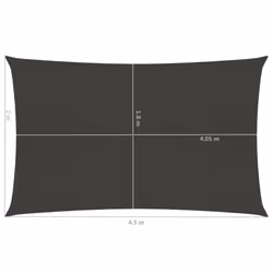 vidaXL Sunshade Sail 160 g/mÂ² Anthracite 2x4.5 m HDPE Garden Canopy Awning - Additional view 5