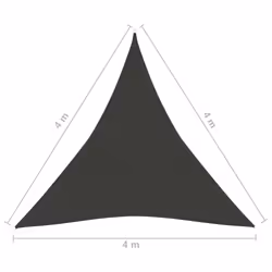 vidaXL Sunshade Sail 160 g/mÂ² Anthracite 4x4x4 m HDPE Outdoor Patio Canopy - Additional view 5