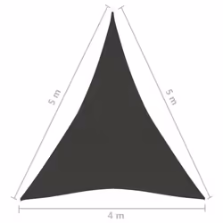 vidaXL Sunshade Sail 160 g/mÂ² Anthracite 4x5x5 m HDPE Garden Sunscreen Canopy - Additional view 5
