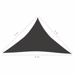 vidaXL Sunshade Sail Anthracite Patio Shade Shade Canopy Sun Sail Tarp Screen - Additional view 5