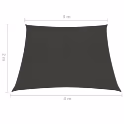 vidaXL Sunshade Sail 160 g/mÂ² Anthracite 3/4x2 m HDPE Outdoor Garden Sunscreen - Additional view 5