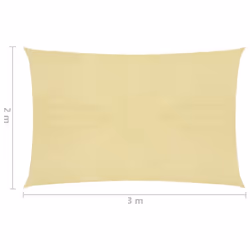 vidaXL Sunshade Sail 160 g/mÂ² Beige 2x3 m HDPE Outdoor Garden Patio Sunscreen - Additional view 5