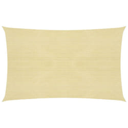 vidaXL Sunshade Sail 160 g/mÂ² Beige 2x5 m HDPE Sunscreen Patio Shade Canopy