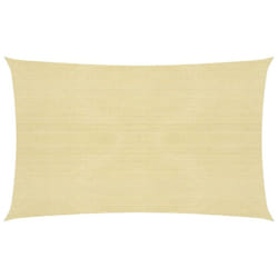 vidaXL Sunshade Sail Beige 2.5x4.5 m HDPE Sunscreen Sail Tarp Shade Canopy
