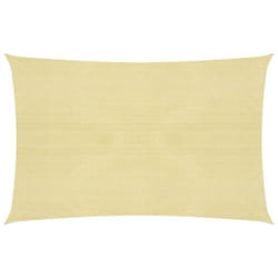 vidaXL Sunshade Sail 160 g/mÂ² Beige 3x4 m HDPE Garden Awning Canopy Sunscreen